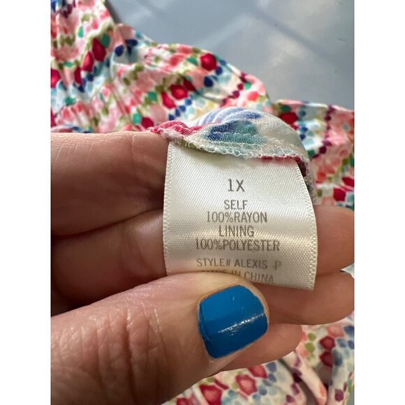 Colorful Sleeveless Boho Maxi Dress 1X With Smocked‎ Top Beachy Vacation Lagom - Picture 2 of 9